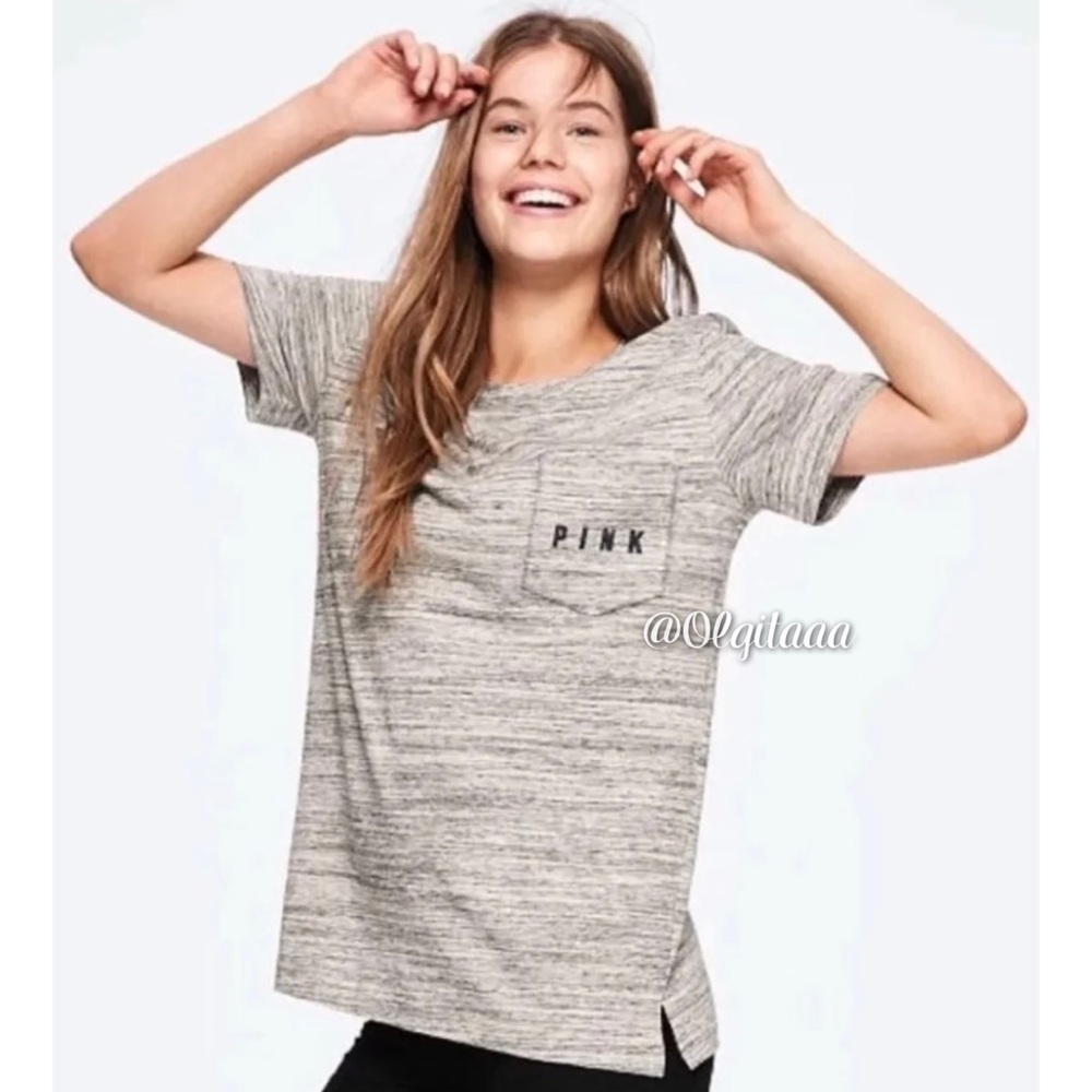 PINK Checkered Tee - Picture 2 of 2